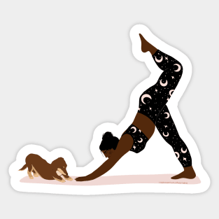 Three legged dog Sticker